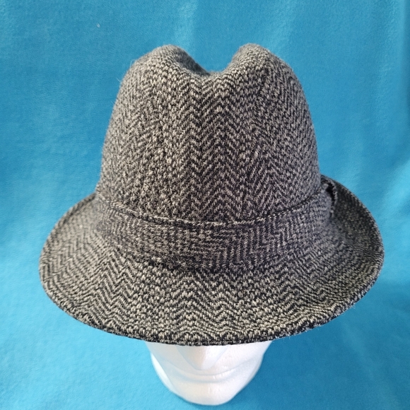 Vintage Pendleton Wool Fedora Hat Size Medium AB193-30190 Herringbone USA Made - Picture 1 of 12